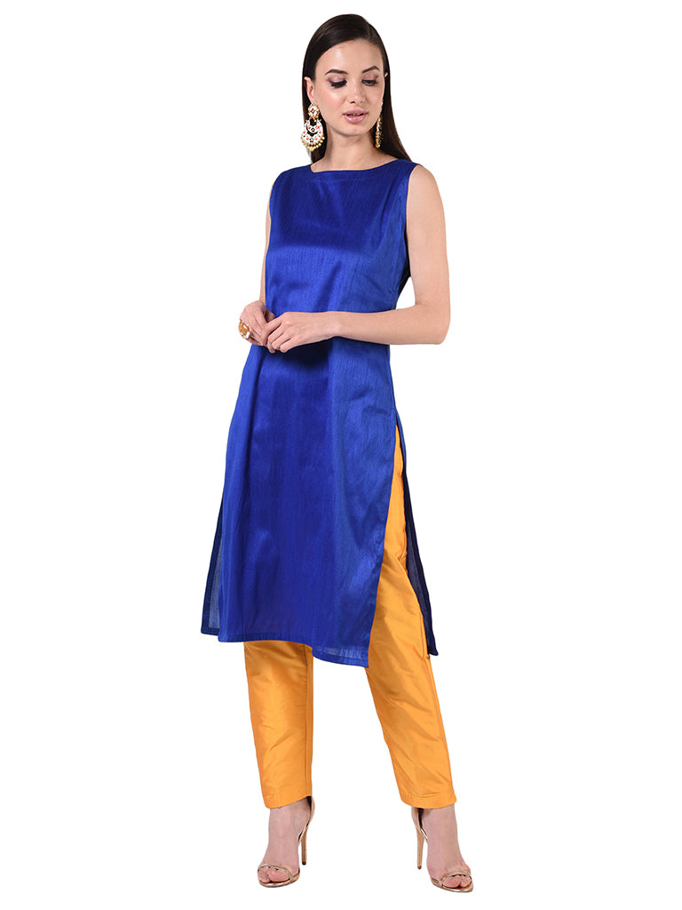 Quilver Taffeta Silk Pant