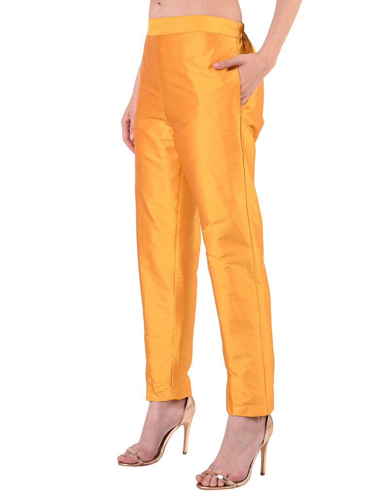 Quilver Taffeta Silk Pant