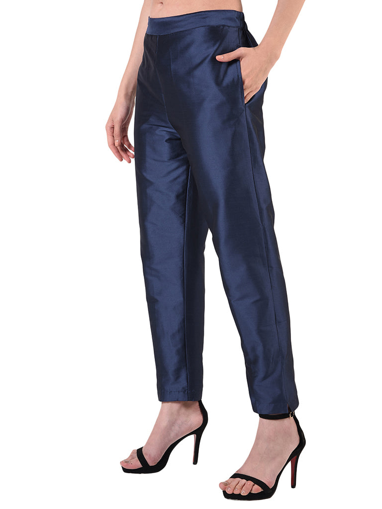 Quilver Taffeta Silk Pant