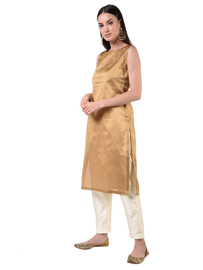 Quilver Taffeta Silk Pant