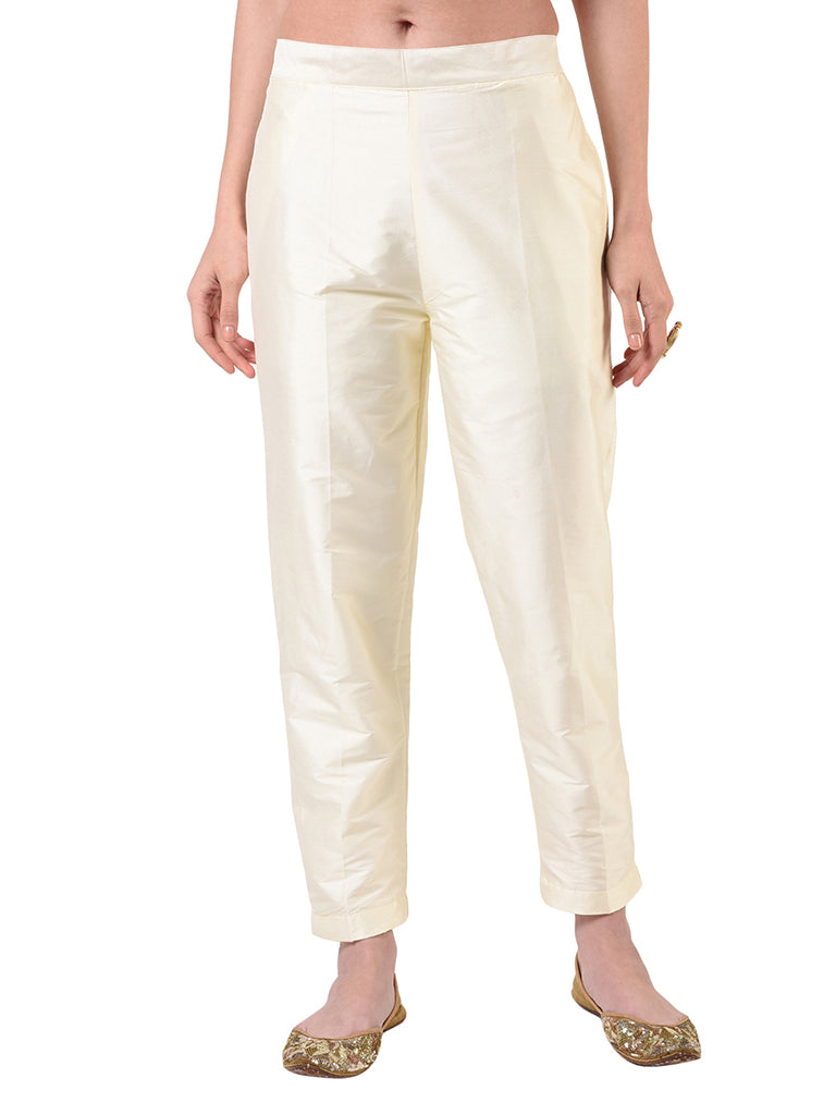 Quilver Taffeta Silk Pant