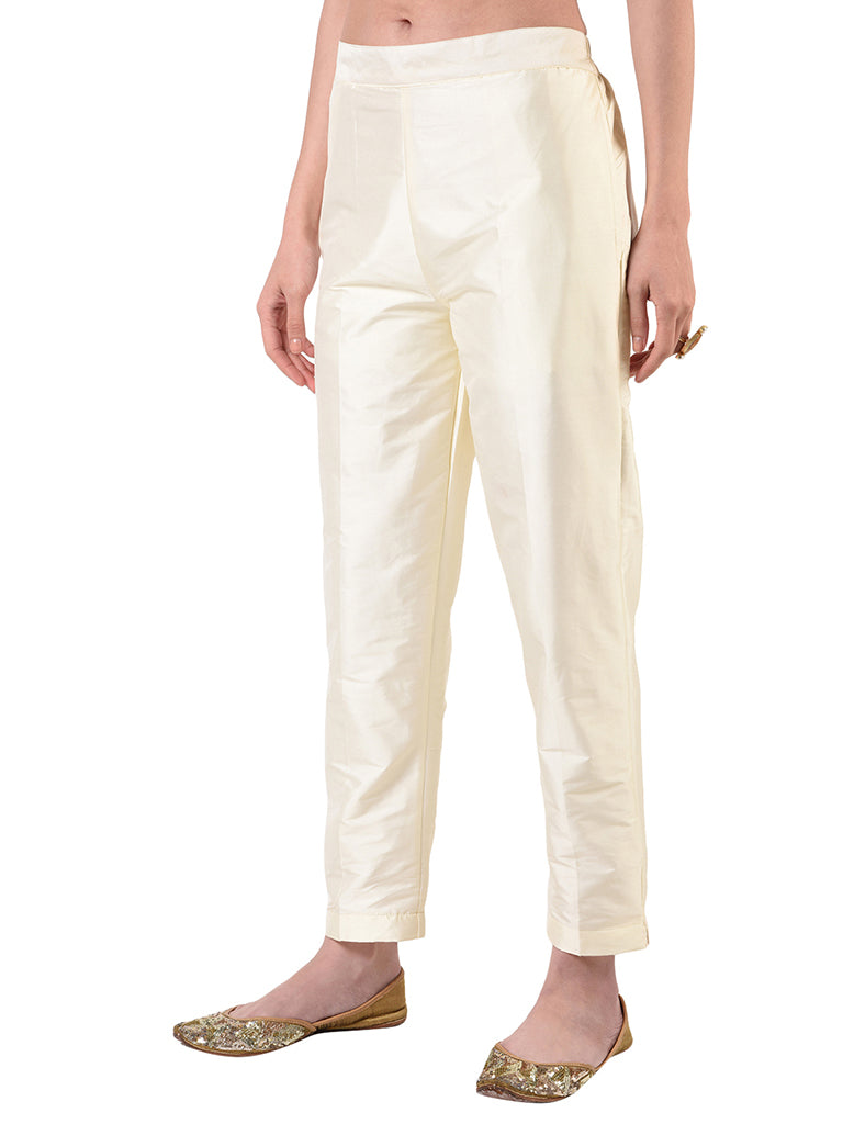 Quilver Taffeta Silk Pant