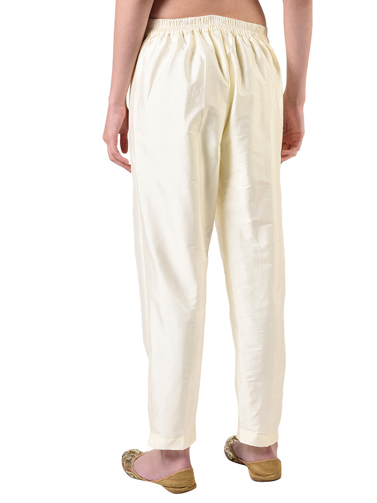 Quilver Taffeta Silk Pant