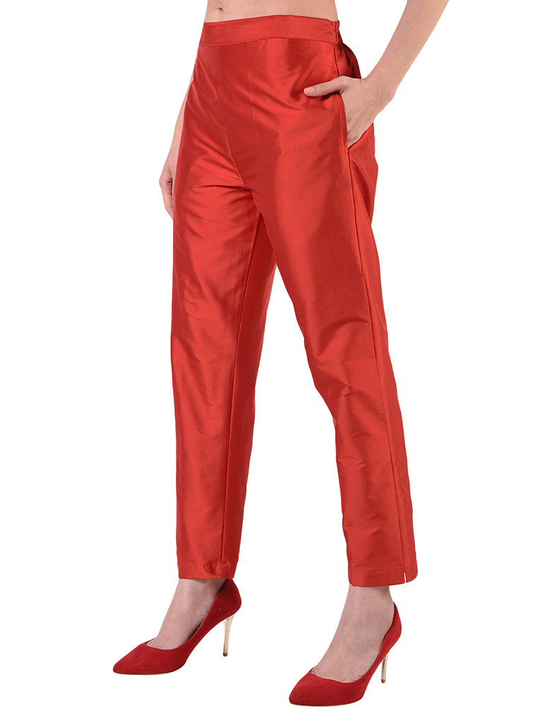 Quilver Taffeta Silk Pant