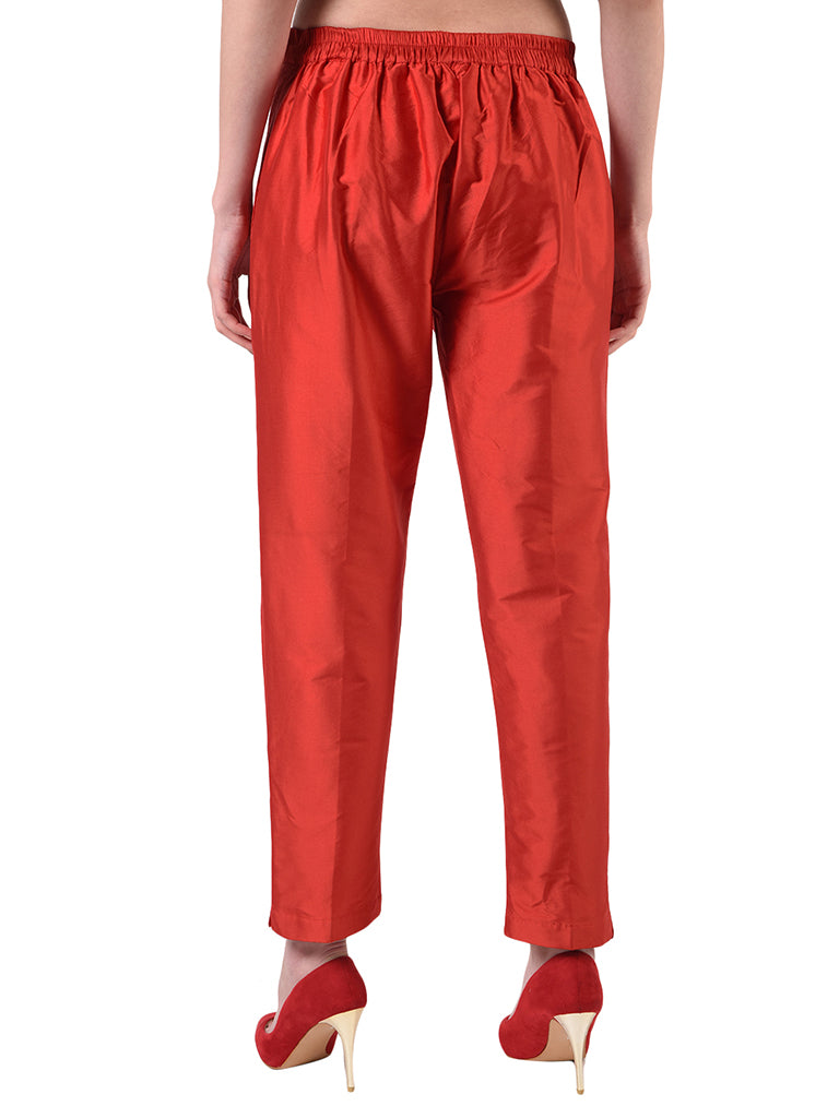 Quilver Taffeta Silk Pant