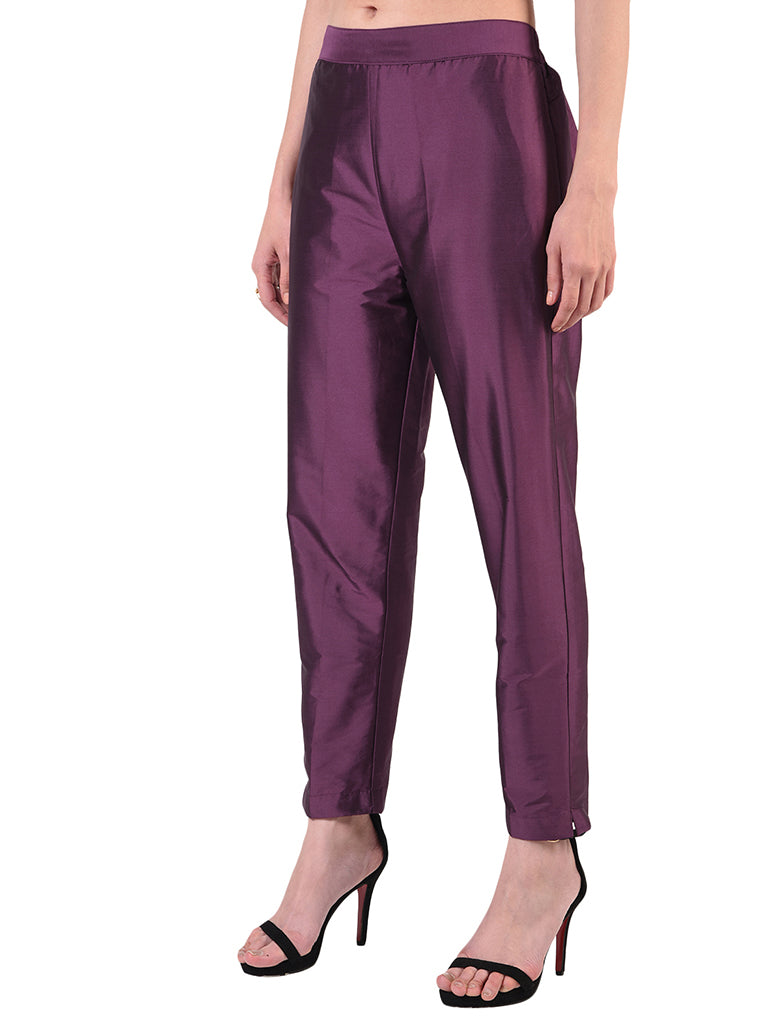 Quilver Taffeta Silk Pant