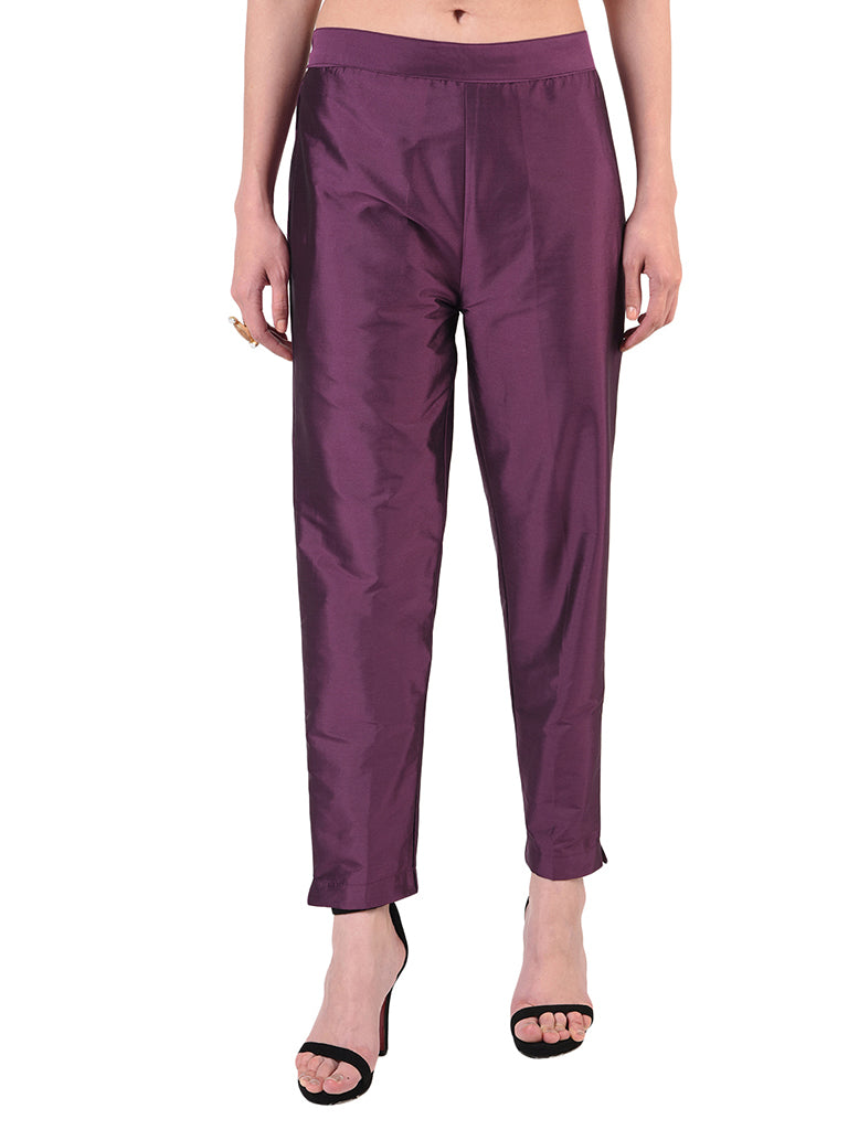 Quilver Taffeta Silk Pant