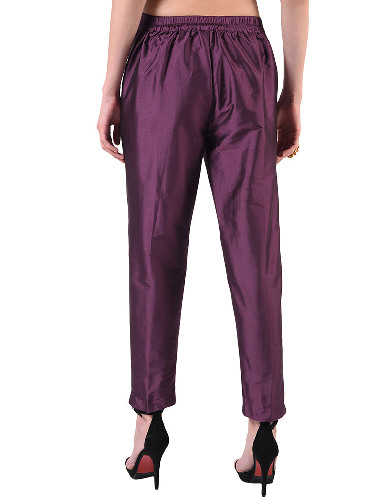 Quilver Taffeta Silk Pant